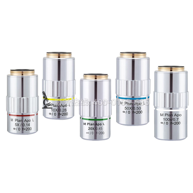 長工作距離平場復(fù)消色差A(yù)PO金相物鏡2X 5X 10X 20X 50X 100X